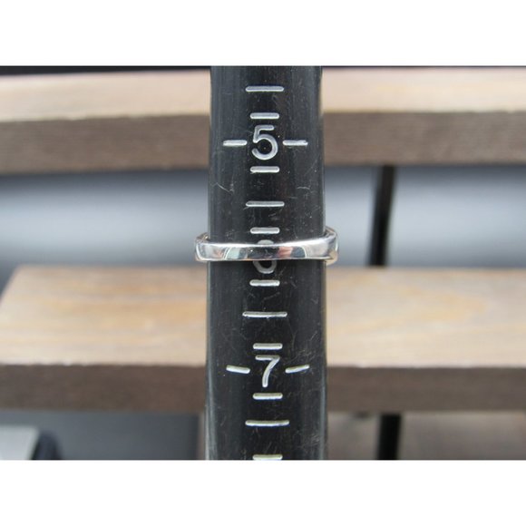 Size 6 Sterling Silver Evelynn & Richard Diamond Name Band Ring Vintage - Picture 7 of 9